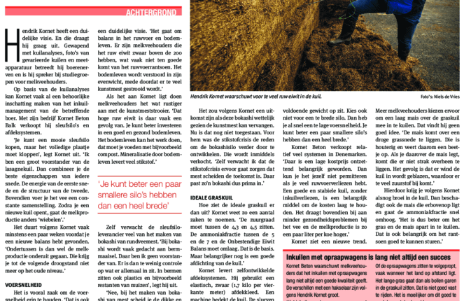 Stikstofcrisis houdt de melkveehouder dagelijks bezig - interview Nieuwe Oogst