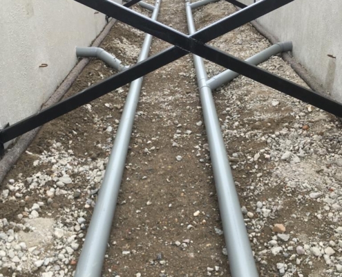 Dubbele wand sleufsilo met afwatering