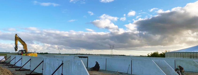 Kornet Beton Sleufsilo's met afwatering aan één kant